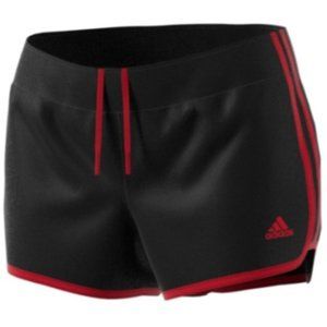 Women's black/red adidas running shorts size M